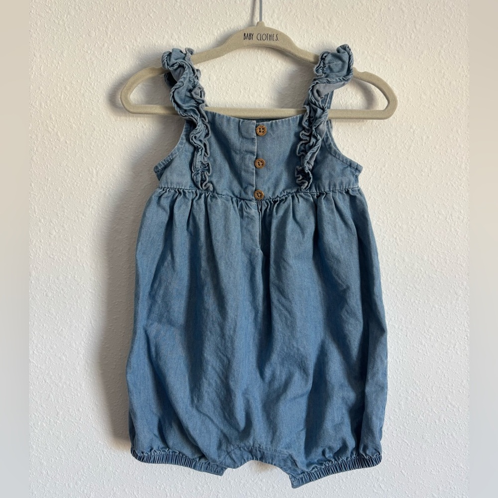 Carter's Baby Denim Ruffled Romper